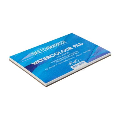 Блок бумаги для акварели "Sketchmarker" 100% хлопок, 12,5*18 см, 300 г/м2, 10 л., среднезернистая