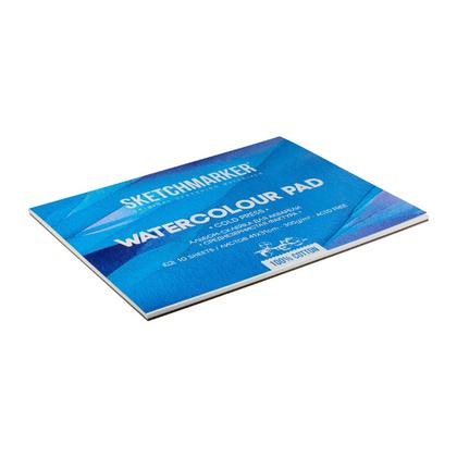 Блок бумаги для акварели "Sketchmarker" 100% хлопок, 31*41 см, 300 г/м2, 10 л., среднезернистая