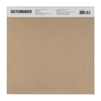 Блок бумаги для акварели "Sketchmarker" 100% хлопок, 26*26 см, 300 г/м2, 10 л., крупнозернистая