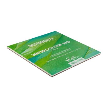 Блок бумаги для акварели "Sketchmarker" 100% хлопок, 26*26 см, 300 г/м2, 10 л., крупнозернистая