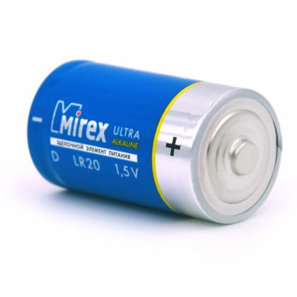 бат_гальв. эл-т щел. (алкал.) 1,5 V LR20/D Mirex 2BP, 2 шт.