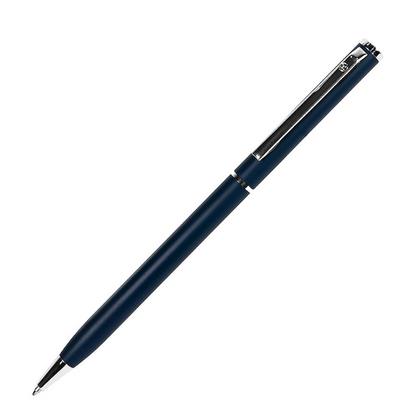 Ручка шарик/автомат "Slim 1100" 1 мм, метал., зеленый/серебристый, стерж. синий