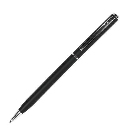 Ручка шарик/автомат "Slim 1100" 1 мм, метал., зеленый/серебристый, стерж. синий