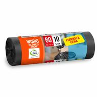 Мешки для мусора 60л 10 шт/рулон ПВД Pierwsza Cena 23мкм 59*70см цв.черный