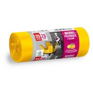 Мешки для мусора 35л 28 шт/рулон ПВД Anna Zaradna 13мкм 49*56см цв.желтый, с ушками, цитрусовый аромат