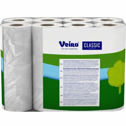 Бумага туалетная  Veiro Classic, 24 рул, цв.белый, 2-сл.