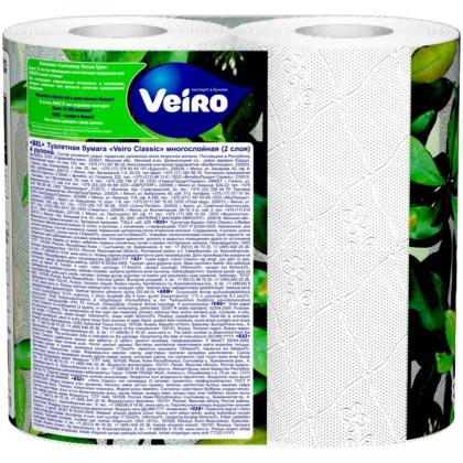 Бумага туалетная  Veiro Classic, 24 рул, цв.белый, 2-сл.