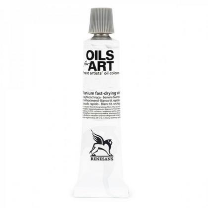 Краски масляные "Oils for art" 51 белила супер титановые, 20 мл., туба