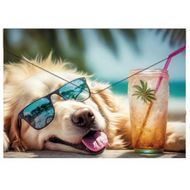 Папка конверт на кнопке А5 "Chillout dog" разноцветный