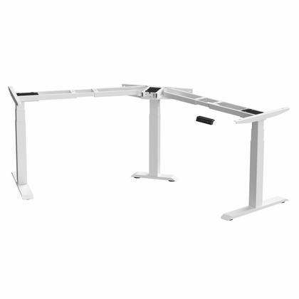 Каркас стола с эл. приводом угловой AOKE AK3YJYT-TYZF3-(90/120/180 WH)*600мм, цвет белый (Well Desk Wing Pro)
