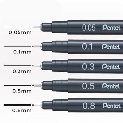 ручка капиллярная "Pointliner" 0.2 мм, черный