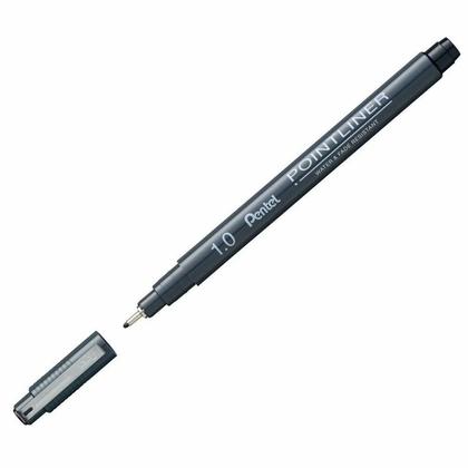 ручка капиллярная "Pointliner" 0.2 мм, черный