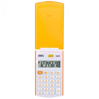 Кальк. карм. 8р. 39217 Deli Easy белый/оранжевый, пласт., 105*96*15 мм