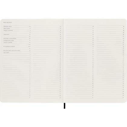 Блокнот А4- 190*250 мм, 96 л., тонир., лин. "Professional Soft XLarge" интегральн. обл. полиуретан., на резинке, черный