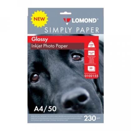 Фотобумага А4, 180 г/м, 50 л., глянц., одностор. Simply Paper "Lomond"