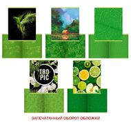 Тетрадь А5 48 л., клет. "Green mix" скоба сбоку, обл. карт., ассорти