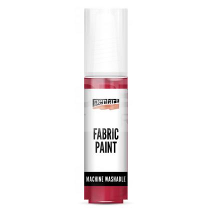 Краски д/текстиля "Pentart Fabric paint" красный, 20 мл, банка