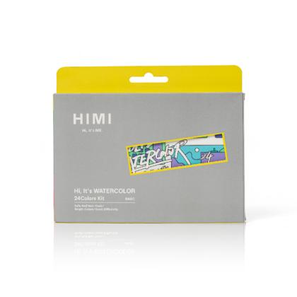 Набор д/рисования акварелью "Himi New" (краски 36 цв, кисть, блок для акварели), белый футляр