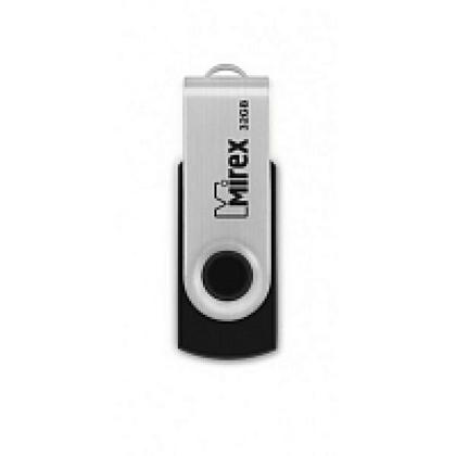 Карта памяти USB Flash 2.0 32 Gb SWIVEL BLACK, пластик, металл, Mirex