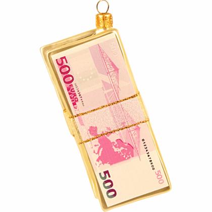 Украшение елочное "Cash-Wad 200E" 10 см, стекло, ассорти