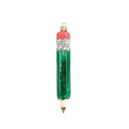 Украшение елочное "Pencil" 11 см, стекло, красный