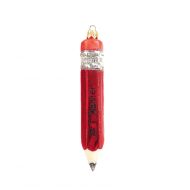 Украшение елочное "Pencil" 11 см, стекло, красный