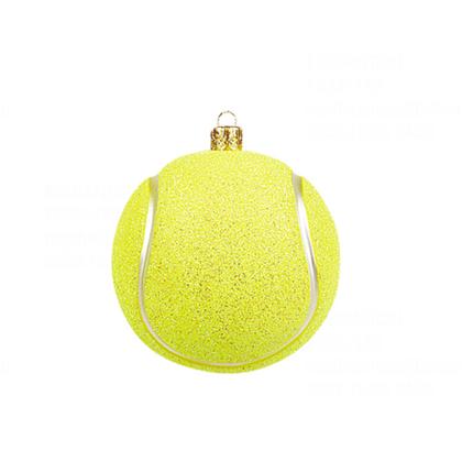 Украшение елочное "Tennis Ball" 8 см, стекло, желтый