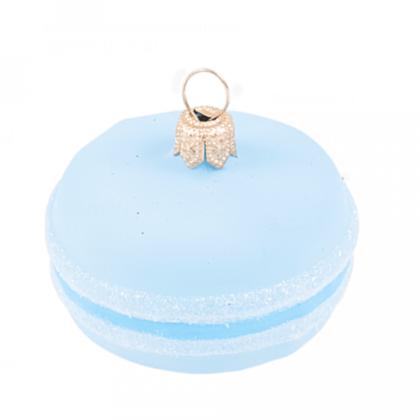 Украшение елочное "Macarons" 5 см, стекло, голубой