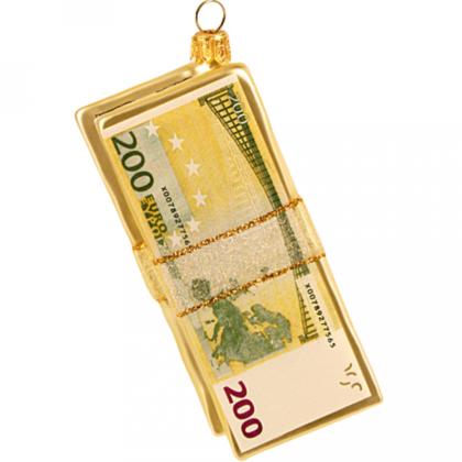 Украшение елочное "Cash-Wad 500E" 10 см, стекло, ассорти