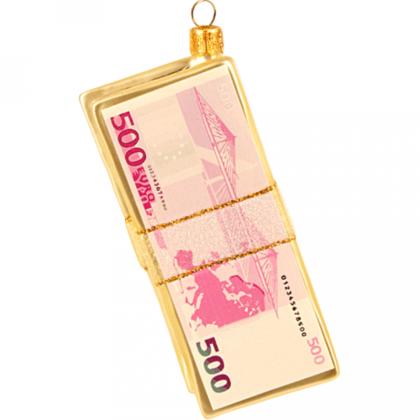 Украшение елочное "Cash-Wad 500E" 10 см, стекло, ассорти