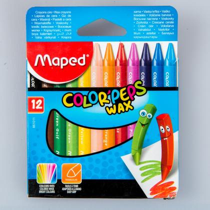 Мелки восковые 12 шт. "Wax Crayons" треуг., ассорти -30