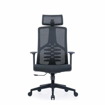 Кресло д/руководителя SitZone CH-359A сетка/ткань, черный, крестов. пластик, регулир. подлокотн.