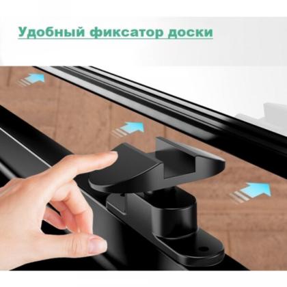 Доска  90*120 см, полимер, белый, поворотно-мобильн., в алюмин. профиле Deli 