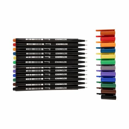 Ручка капиллярная "Sketchmarker Artist fine pen Main" набор 12 шт.