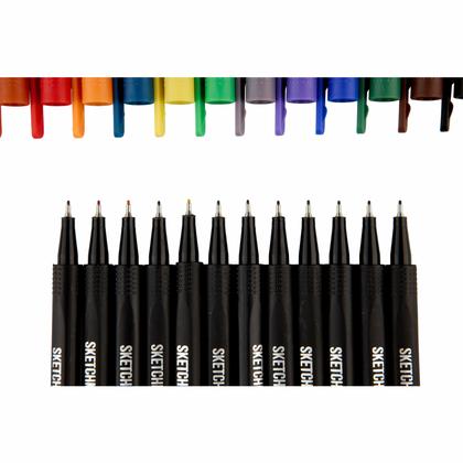 Ручка капиллярная "Sketchmarker Artist fine pen Main" набор 12 шт.