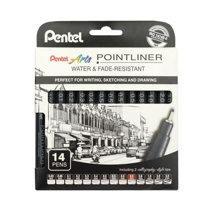 Набор ручек капиллярных "Pointliner" 14 шт., ассорти