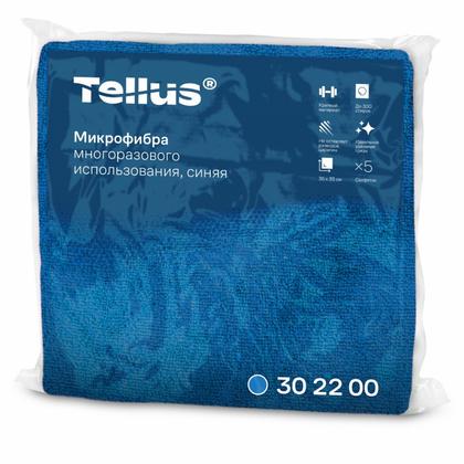 Салфетка из микроволокна Tellus, 220 гр/м2, 35*35см, зеленый, 5шт/упак