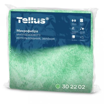 Салфетка из микроволокна Tellus, 220 гр/м2, 35*35см, желтый, 5шт/упак