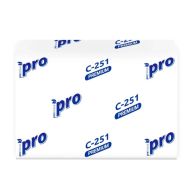 Салфетки бумажные  PROtissue 16*21см, 2 слоя, V - сложение, цв.белый, 200 листов