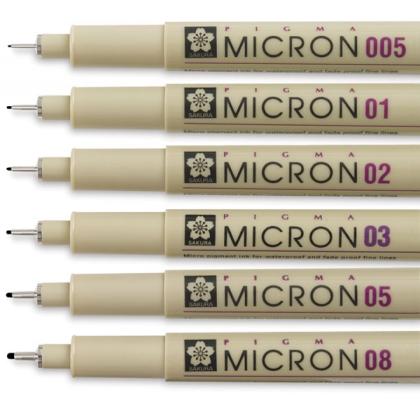 ручка капиллярная "Pigma Micron" - 0.5мм, черный