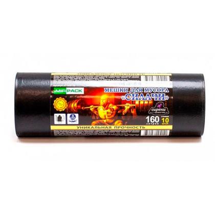 Мешки для мусора 160л 10шт/рулон ПНД Mirpack Силачи 40мкм 93*130см цв.черный