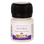 Краска акриловая матовая "Декола" 259 слоновая кость, 20 мл., банка