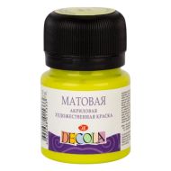 Краска акриловая матовая "Декола" 734 лайм, 20 мл., банка