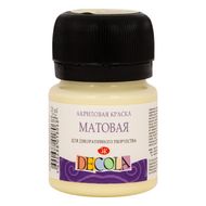 Краска акриловая матовая "Декола" 243 ванильная, 20 мл., банка