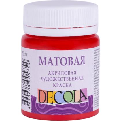 Краска акриловая матовая "Декола" 331 красная, 50 мл., банка