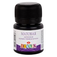 Краска акриловая матовая "Декола" 810 черная, 20 мл., банка