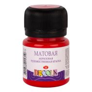 Краска акриловая матовая "Декола" 331 красная, 20 мл., банка