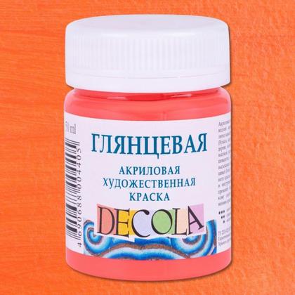 Краска акриловая глянцевая "Декола" 331 красная, 50 мл., банка