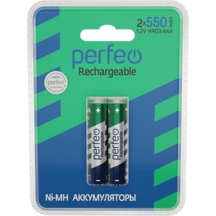 бат_аккум. Ni-Mh  1,2V  (AAA) 550мА/ч (2 шт.) Perfeo