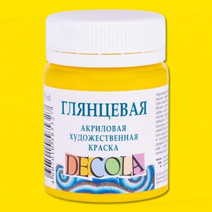 Краска акриловая глянцевая "Декола" 810 черная, 50 мл., банка